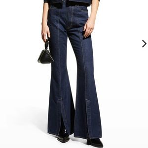 NWT Slvrlake Indiana Split Superflare split hem dark wash jeans - size 26